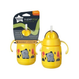 TT 447831 Kubek ze słomką i uchwytami Superstar 300ml. 6m+ żółty