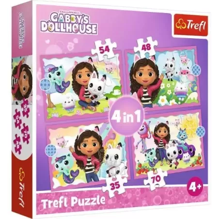 TREFL 34620 Puzzle 4w1 Przygody Gabi