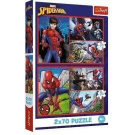 TREFL 34443 Puzzle 2x70 Pajęcze historie / Disney Marvel Spiderman
