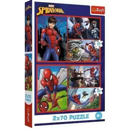 TREFL 34443 Puzzle 2x70 Pajęcze historie / Disney Marvel Spiderman