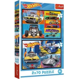 TREFL 34442 Puzzle 2x70 Samochodziki Hot Wheels