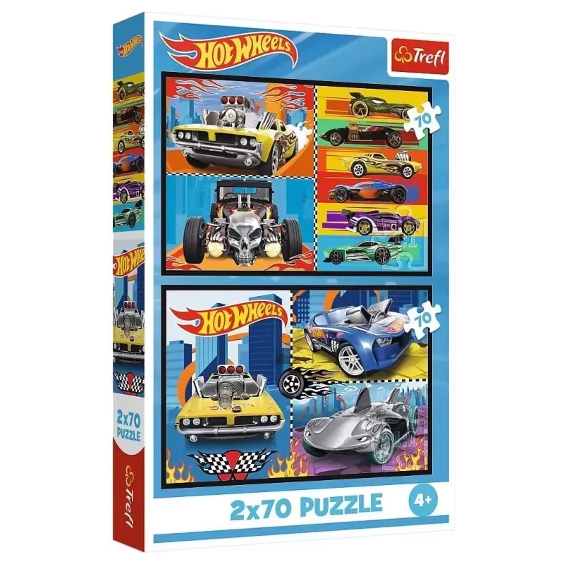 TREFL 34442 Puzzle 2x70 Samochodziki Hot Wheels