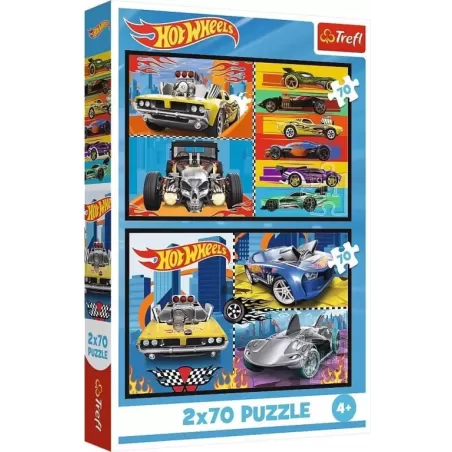 TREFL 34442 Puzzle 2x70 Samochodziki Hot Wheels