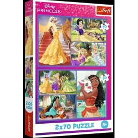 TREFL 34440 Puzzle 2x70 Bajkowe dni / Disney Princess
