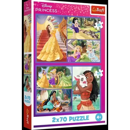 TREFL 34440 Puzzle 2x70 Bajkowe dni / Disney Princess