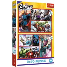 TREFL 34439 Puzzle 2x70 Zostań bohaterem / Disney Marvel The Avengers