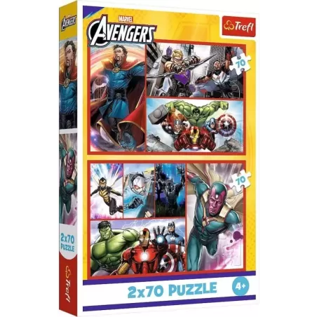 TREFL 34439 Puzzle 2x70 Zostań bohaterem / Disney Marvel The Avengers
