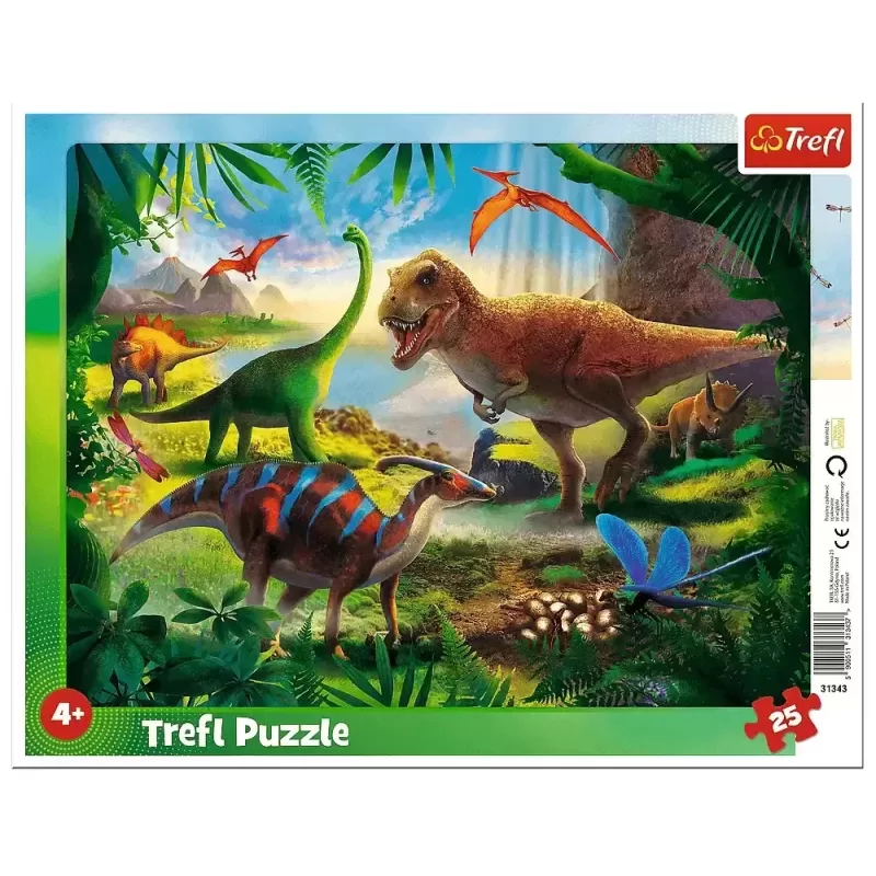 TREFL 31343 Puzzle 25 ramkowe Dinozaury