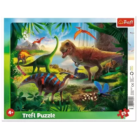 TREFL 31343 Puzzle 25 ramkowe Dinozaury