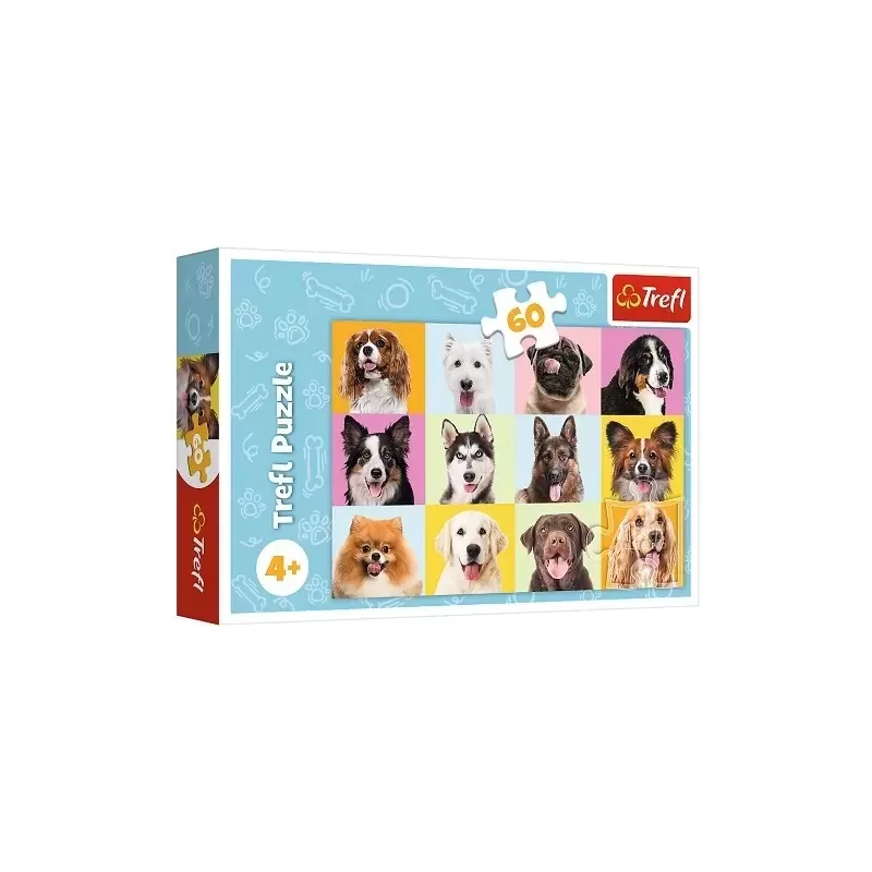 TREFL 17374 Puzzle 60 Słodkie psiaki