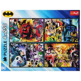 TREFL 13310 Puzzle 4x250 Batman w akcji