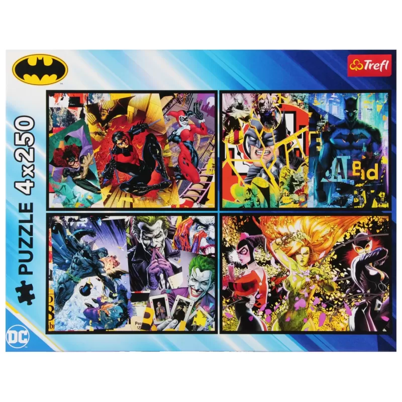 TREFL 13310 Puzzle 4x250 Batman w akcji