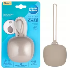 CANPOL 51/402 Silikonowe etui na smoczek beżowe