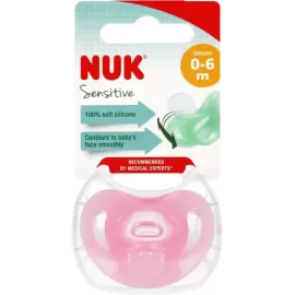 NUK 729139 Smoczek uspokajający silikonowy 0-6m SENSITIVE