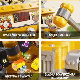 WOOPIE 55129 Gra Wbijak Plac Budowy – Zabawka Edukacyjna 18m+ | WOOPIE