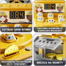 WOOPIE 55129 Gra Wbijak Plac Budowy – Zabawka Edukacyjna 18m+ | WOOPIE