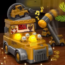 WOOPIE 55129 Gra Wbijak Plac Budowy – Zabawka Edukacyjna 18m+ | WOOPIE