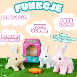 WOOPIE Króliczek Interaktywny Biały – Twój Uroczy Przyjaciel do Zabawy