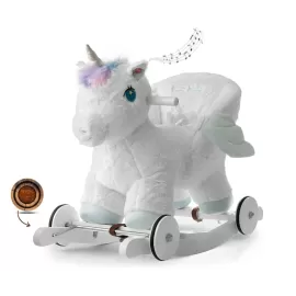 MILLY MALLY 6482 Koń Polly White Jednorożec – bujak i jeździk 2w1