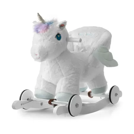 MILLY MALLY 6482 Koń Polly White Jednorożec – bujak i jeździk 2w1