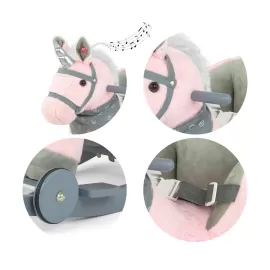 MILLY MALLY 2194 Koń Polly Pink Jednorożec – bujak i jeździk 2w1