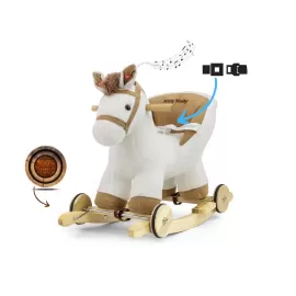 MILLY MALLY 5467 Koń Polly White – bujak i jeździk 2w1 dla dzieci
