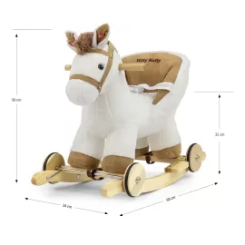 MILLY MALLY 5467 Koń Polly White – bujak i jeździk 2w1 dla dzieci