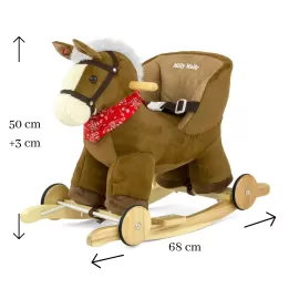 MILLY MALLY 2193 Koń Polly Dark Brown – bujak i jeździk 2w1 dla dzieci