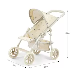 Wózek dla lalek Milly Mally Natalie Nature – lekki, składany, 3+