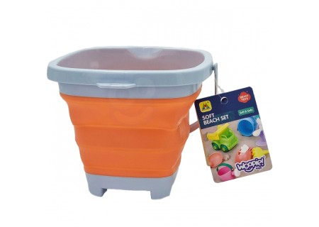 WOOPIE 43742 Wiaderko składane kwadratowe pomarańczowe
