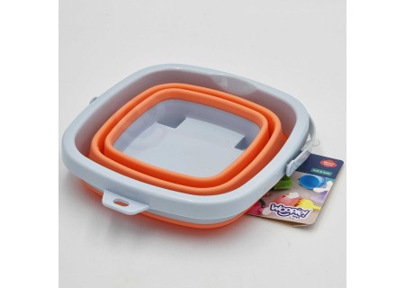 WOOPIE 43742 Wiaderko składane kwadratowe pomarańczowe