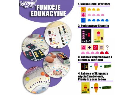 WOOPIE 46675 Lodziarnia XXL Sklep Nauka Liczenia 87 el