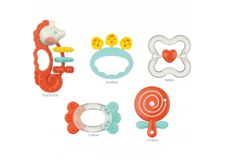 WOOPIE 47702 Zestaw gryzaków grzechotek sensorycznych