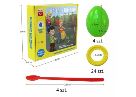 WOOPIE 49157 Gra Zręcznościowa Balansujące Jajka