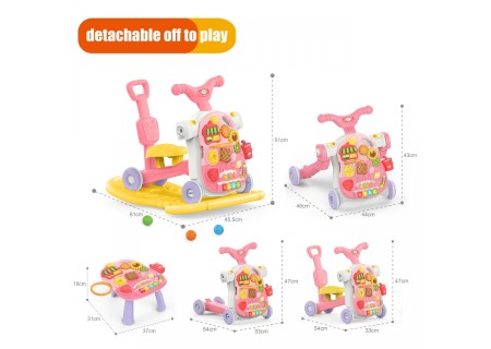 WOOPIE 49294 Chodzik 5w1 Multifunkcyjny różowy