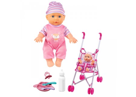 WOOPIE 50001 ROYAL Lalka Bobas z Wózkiem Opiekunka