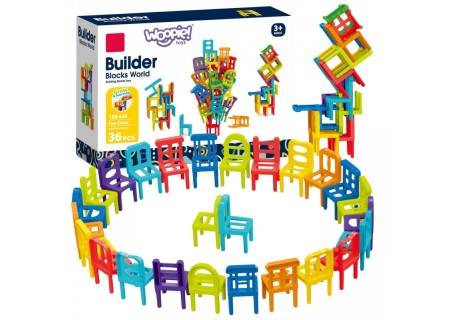 WOOPIE 50841 Układanka klocków Balansujące krzesła 36el.