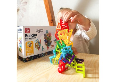 WOOPIE 50841 Układanka klocków Balansujące krzesła 36el.