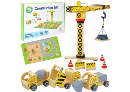 WOOPIE 51978 Plac Budowy 5w1 Ruchomy Dźwig XXL