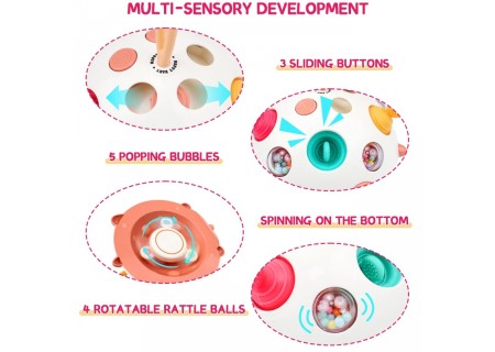 WOOPIE 52395 Jeżyk sensoryczny 4w1 Pop-it