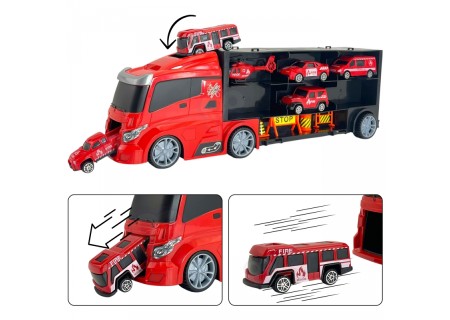 WOOPIE 52760 Ciężarówka transporter 2w1 czerwony