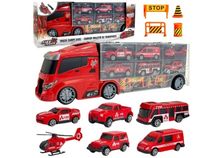 WOOPIE 52760 Ciężarówka transporter 2w1 czerwony