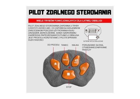 WOOPIE 53965 Zdalnie sterowany Dinozaur T-Rex