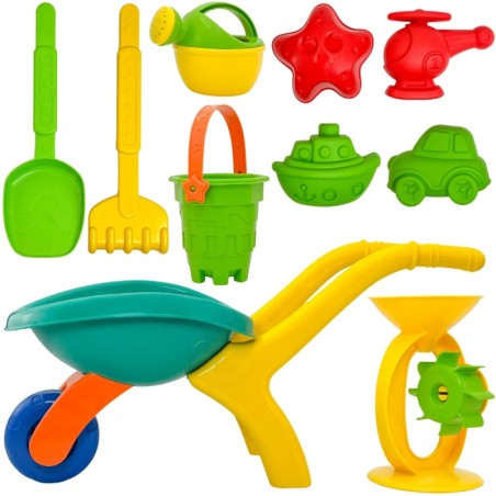 WOOPIE 54177 Taczka Ogrodowa Zestaw do Piasku 10 el.