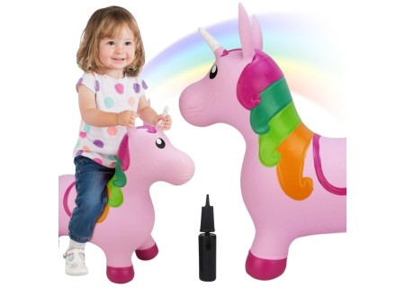 WOOPIE 54580 Skoczek gumowy Jednorożec różowy