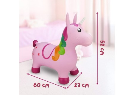 WOOPIE 54580 Skoczek gumowy Jednorożec różowy