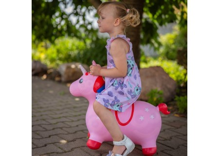 WOOPIE 54580 Skoczek gumowy Jednorożec różowy
