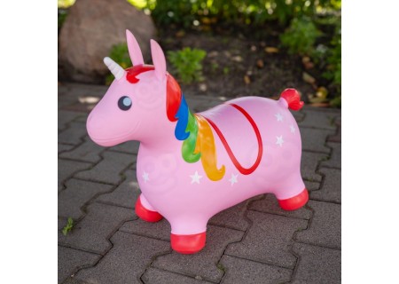WOOPIE 54580 Skoczek gumowy Jednorożec różowy