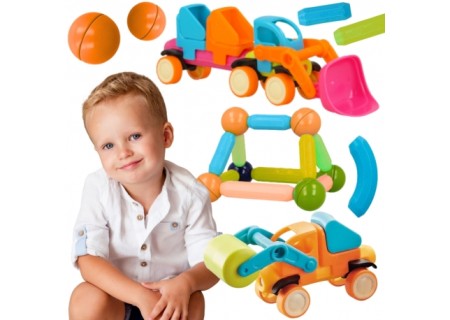 WOOPIE 55983 Magnetyczne Klocki Pojazdy 52el.