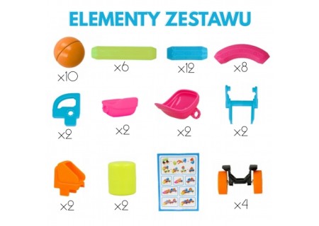 WOOPIE 55983 Magnetyczne Klocki Pojazdy 52el.